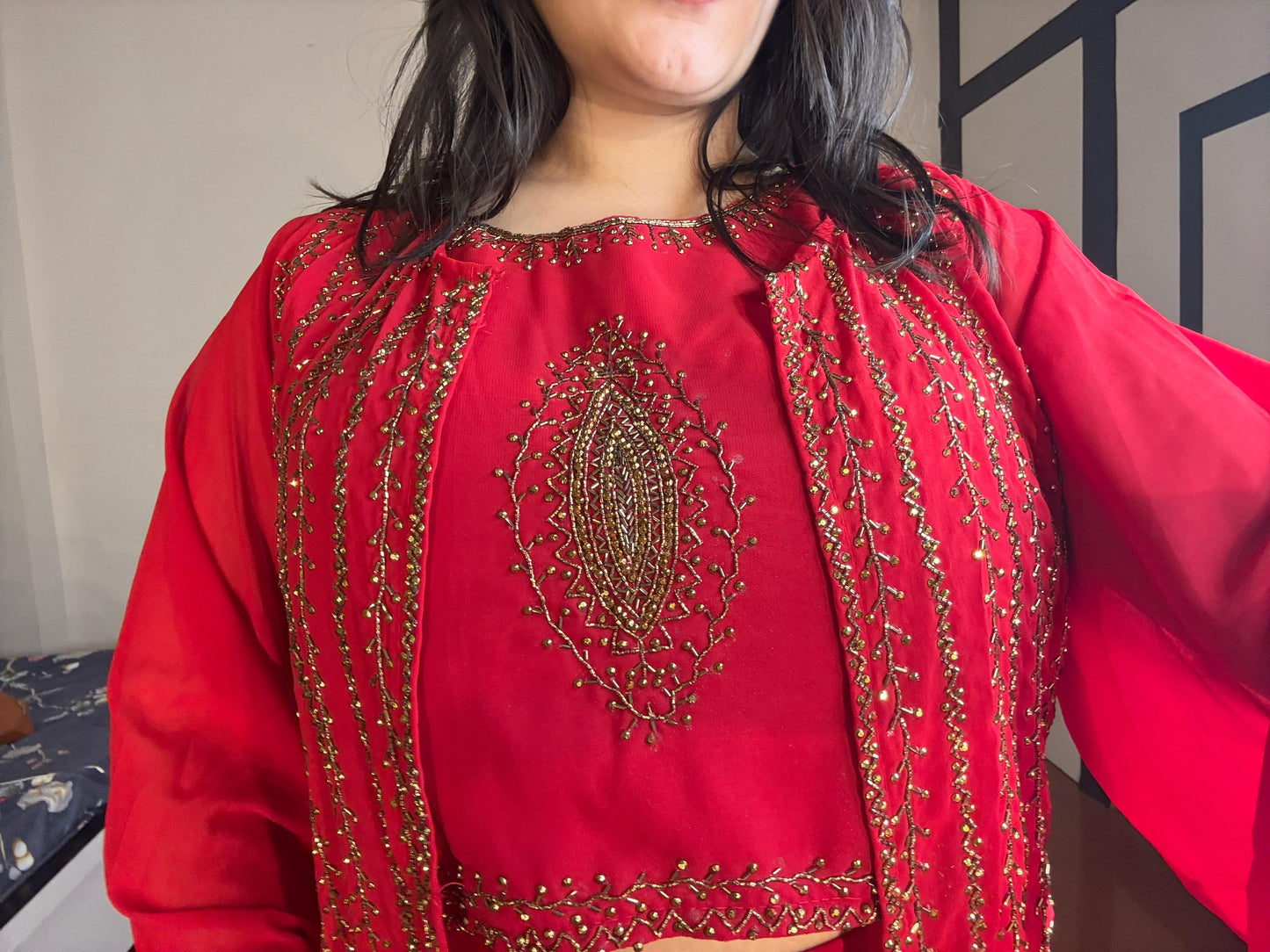 Plazzo set with jacket