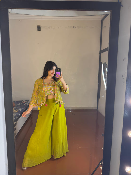 Plazzo set with jacket